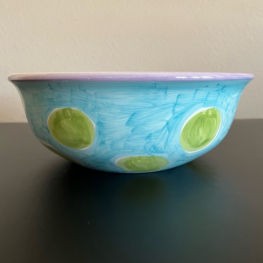 Pottery Barn serving bowl watercolor splash